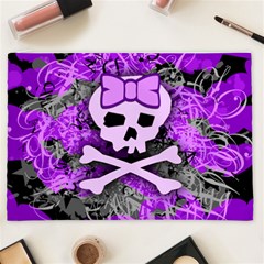 Purple Girly Skull Cosmetic Bag (XXL) from ArtsNow.com Front