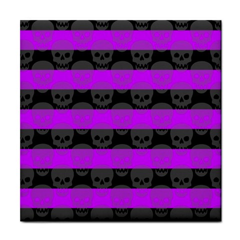 Purple Goth Skulls  Tile Coaster from ArtsNow.com Front