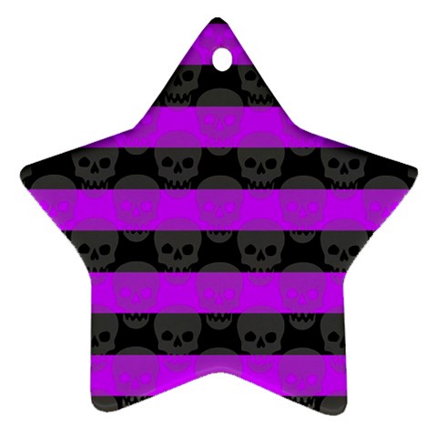 Purple Goth Skulls  Ornament (Star) from ArtsNow.com Front