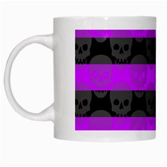 Purple Goth Skulls  White Mug from ArtsNow.com Left