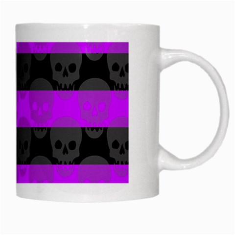 Purple Goth Skulls  White Mug from ArtsNow.com Right