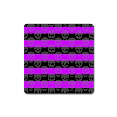 Purple Goth Skulls  Magnet (Square) from ArtsNow.com Front