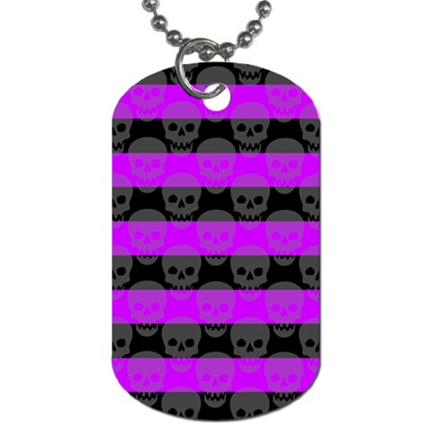 Purple Goth Skulls  Dog Tag (One Side) from ArtsNow.com Front