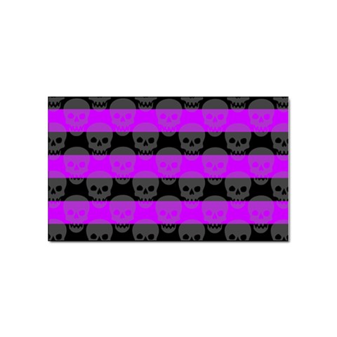 Purple Goth Skulls  Sticker Rectangular (100 pack) from ArtsNow.com Front