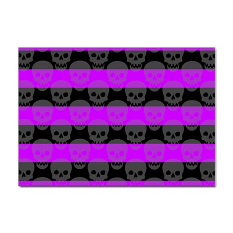 Purple Goth Skulls  Sticker A4 (10 pack) from ArtsNow.com Front