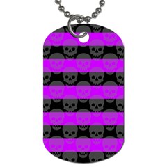 Purple Goth Skulls  Dog Tag (Two Sides) from ArtsNow.com Front