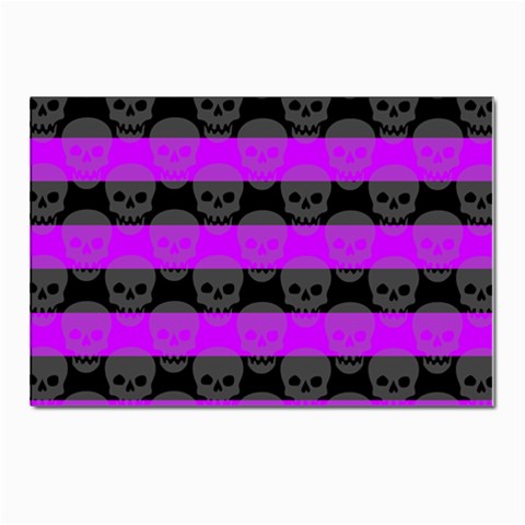 Purple Goth Skulls  Postcard 4 x 6  (Pkg of 10) from ArtsNow.com Front