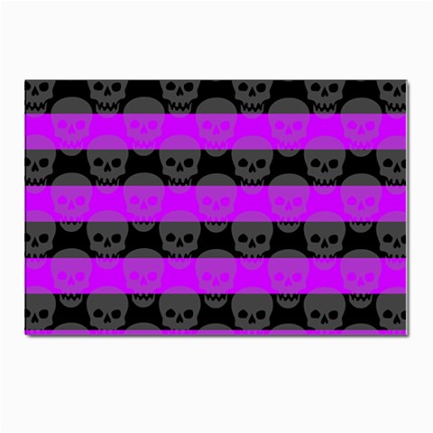 Purple Goth Skulls  Postcards 5  x 7  (Pkg of 10) from ArtsNow.com Front