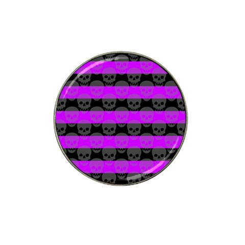 Purple Goth Skulls  Hat Clip Ball Marker from ArtsNow.com Front