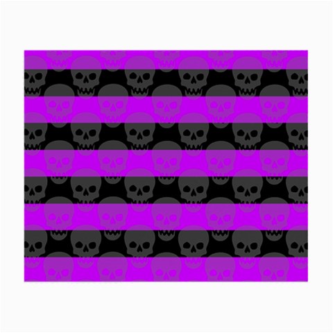 Purple Goth Skulls  Glasses Cloth (Small) from ArtsNow.com Front