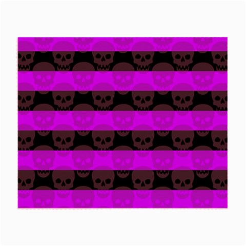 Purple Goth Skulls  Glasses Cloth (Small) from ArtsNow.com Front