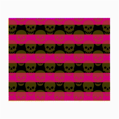 Purple Goth Skulls  Glasses Cloth (Small) from ArtsNow.com Front