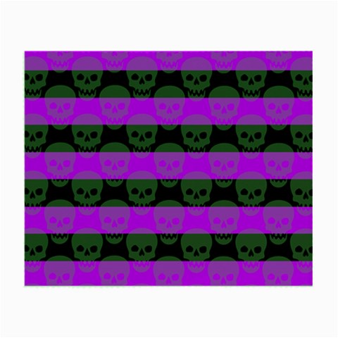 Purple Goth Skulls  Glasses Cloth (Small) from ArtsNow.com Front