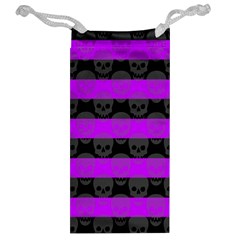 Purple Goth Skulls  Jewelry Bag from ArtsNow.com Back