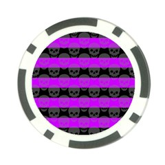 Purple Goth Skulls  Poker Chip Card Guard from ArtsNow.com Front