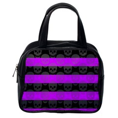 Purple Goth Skulls  Classic Handbag (Two Sides) from ArtsNow.com Back