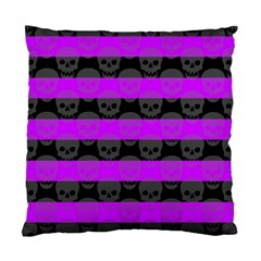 Purple Goth Skulls  Cushion Case (Two Sides) from ArtsNow.com Front