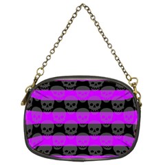 Purple Goth Skulls  Chain Purse (Two Sides) from ArtsNow.com Front