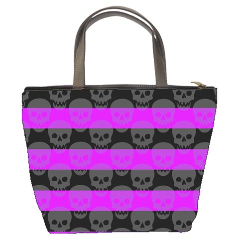 Purple Goth Skulls  Bucket Bag from ArtsNow.com Back