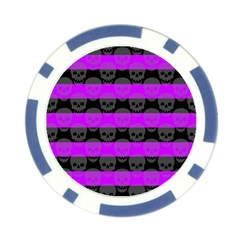 Purple Goth Skulls  Poker Chip Card Guard (10 pack) from ArtsNow.com Back