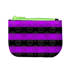 Purple Goth Skulls  Mini Coin Purse from ArtsNow.com Front