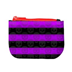 Purple Goth Skulls  Mini Coin Purse from ArtsNow.com Front