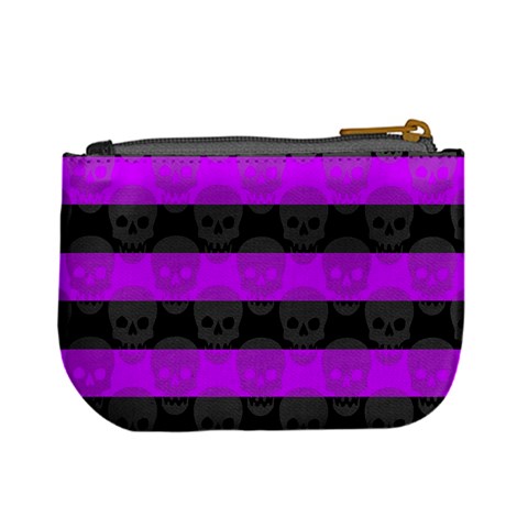 Purple Goth Skulls  Mini Coin Purse from ArtsNow.com Back