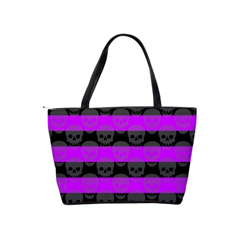 Purple Goth Skulls  Classic Shoulder Handbag from ArtsNow.com Back