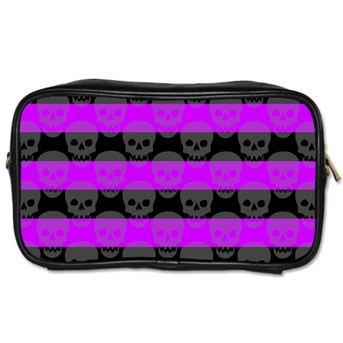 Purple Goth Skulls  Toiletries Bag (Two Sides) from ArtsNow.com Front