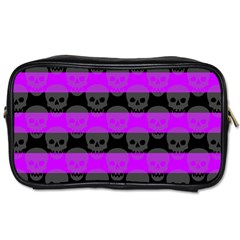 Purple Goth Skulls  Toiletries Bag (Two Sides) from ArtsNow.com Front