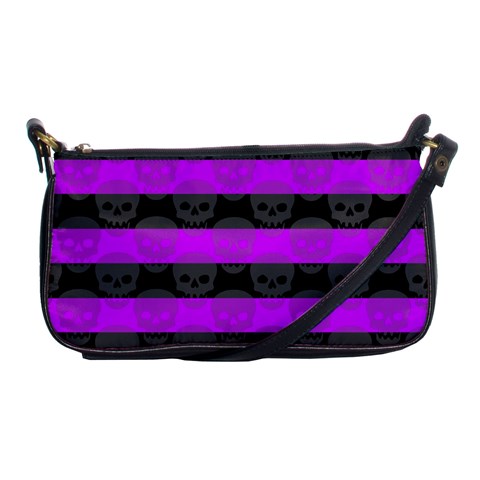 Purple Goth Skulls  Shoulder Clutch Bag from ArtsNow.com Front