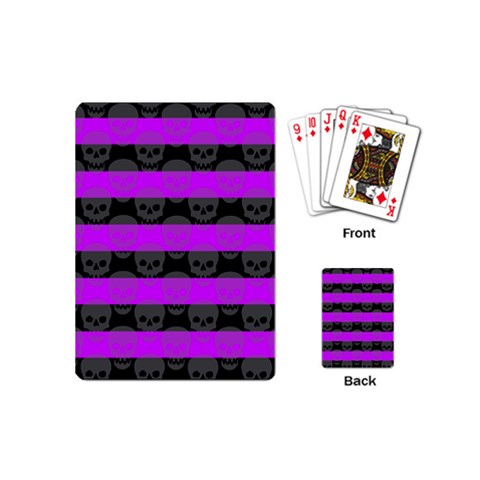 Purple Goth Skulls  Playing Cards (Mini) from ArtsNow.com Back