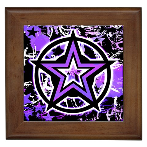 Purple Star Framed Tile from ArtsNow.com Front