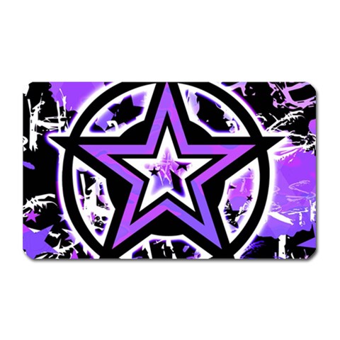 Purple Star Magnet (Rectangular) from ArtsNow.com Front