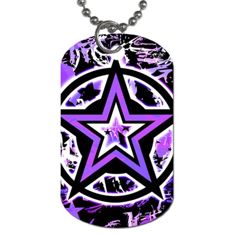 Purple Star Dog Tag (One Side) from ArtsNow.com Front