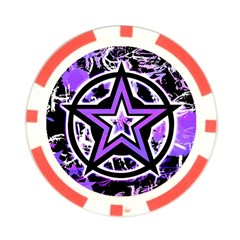 Purple Star Poker Chip Card Guard from ArtsNow.com Front