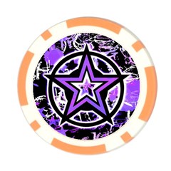 Purple Star Poker Chip Card Guard from ArtsNow.com Front