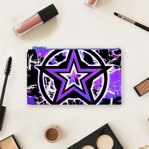 Purple Star Cosmetic Bag (Small) from ArtsNow.com Front