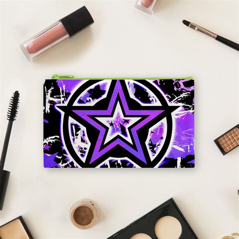 Purple Star Cosmetic Bag (Small) from ArtsNow.com Front