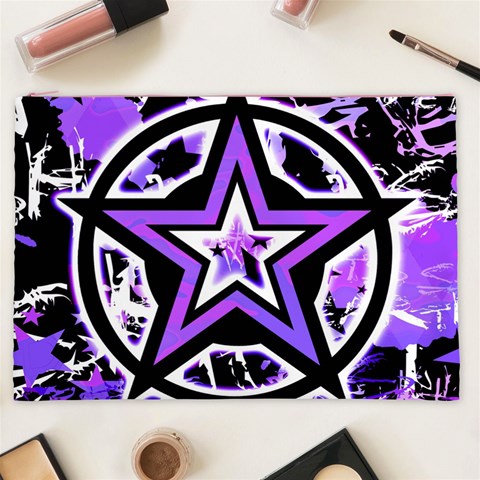 Purple Star Cosmetic Bag (XXL) from ArtsNow.com Front