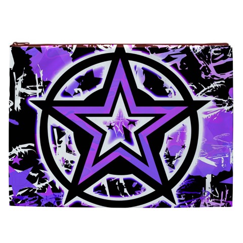 Purple Star Cosmetic Bag (XXL) from ArtsNow.com Front