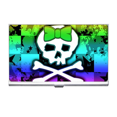 Rainbow Skull Business Card Holder from ArtsNow.com Front