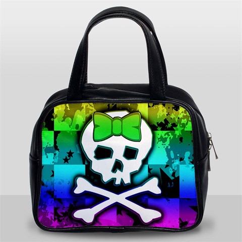 Rainbow Skull Classic Handbag (Two Sides) from ArtsNow.com Front