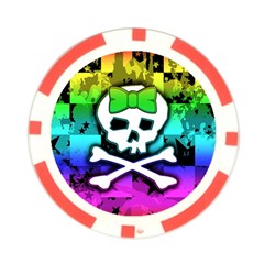 Rainbow Skull Poker Chip Card Guard (10 pack) from ArtsNow.com Front