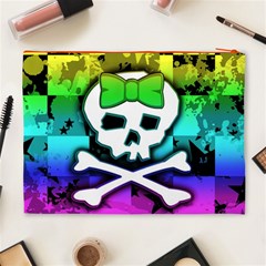 Rainbow Skull Cosmetic Bag (XL) from ArtsNow.com Back