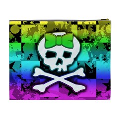 Rainbow Skull Cosmetic Bag (XL) from ArtsNow.com Back