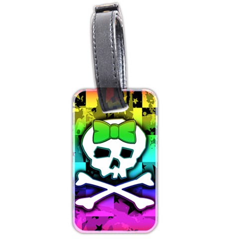 Rainbow Skull Luggage Tag (two sides) from ArtsNow.com Front