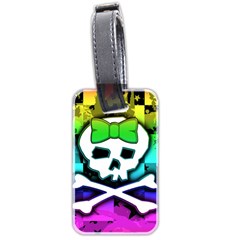 Rainbow Skull Luggage Tag (two sides) from ArtsNow.com Back