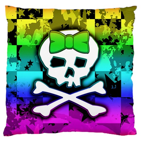 Rainbow Skull Large Cushion Case (Two Sides) from ArtsNow.com Back