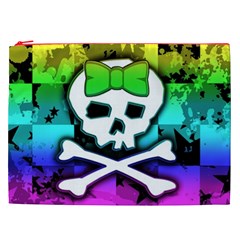 Rainbow Skull Cosmetic Bag (XXL) from ArtsNow.com Front